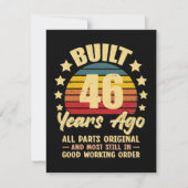 46 Years Ago All Parts Original 46th Birthday Einladung (Vorderseite)