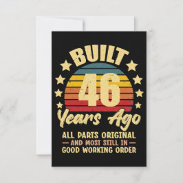 46 Years Ago All Parts Original 46th Birthday Einladung