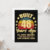 46 Years Ago All Parts Original 46th Birthday Karte (Vorderseite/Rückseite Beispiel)