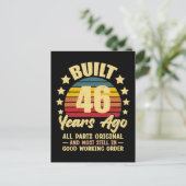 46 Years Ago All Parts Original 46th Birthday Postkarte (Stehend Vorderseite)