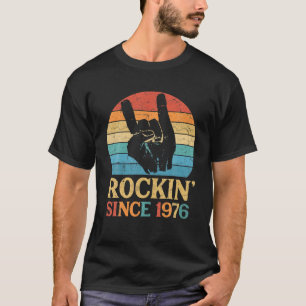 46te Geburtstags-Ts für Frauen Rockin seit 1976 Ha T-Shirt