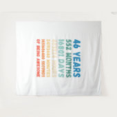 46th Birthday 46 Years Of Being Awesome Wedding An Wandteppich (Vorderseite (Horizontal))