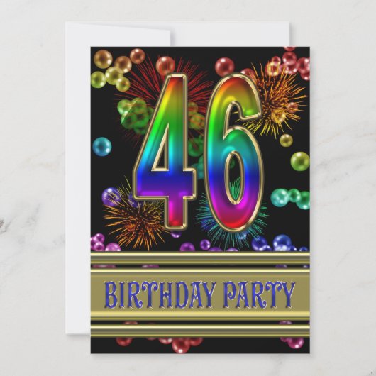 46th Birthday Einladung (Vorderseite)