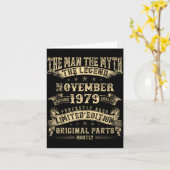 46th Birthday For Men Mythology Of November 1979 Karte (Gelbe Blume)