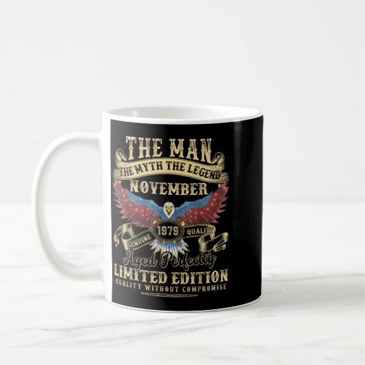 46th Birthday November 1979 Men Funny 46 Years Old Kaffeetasse (Links)