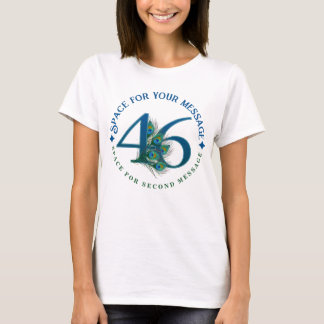 46th Birthday Or Anniversary Peacock Feathers T-Shirt