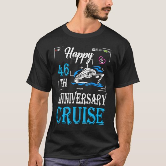 46th Wedding Anniversary  Happy 46th Anniversary C T-Shirt (Vorderseite)