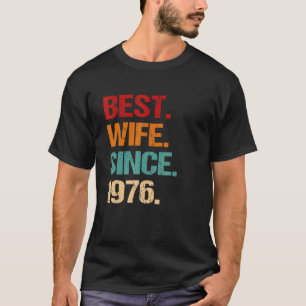 46th Wedding Anniversary Retro Best Wife Since 197 T-Shirt