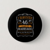 46th Wedding Anniversary Shirt Couples Husband Wif Button (Vorderseite)