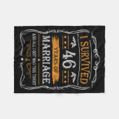 46th Wedding Anniversary Shirt Couples Husband Wif Fleecedecke (Vorderseite (Horizontal))