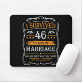 46th Wedding Anniversary Shirt Couples Husband Wif Mousepad (Mit Mouse)