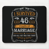 46th Wedding Anniversary Shirt Couples Husband Wif Mousepad (Vorne)