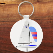 470 Racing Sailboat on design Olympic Class Schlüsselanhänger (Vorderseite)