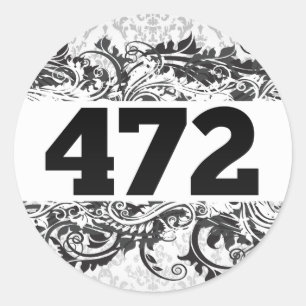472 RUNDER AUFKLEBER