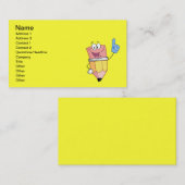 4766 PAPY CARTOON SCHOOL PENCIL VISITENKARTE (Vorne/Hinten)