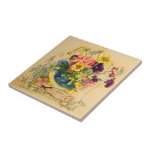 4779 Bluebird Vase mit Stiefmütterchen Fliese (Seite)