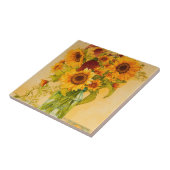 4782 Sonnenblumen in Ball Canning Jar Fliese (Seite)