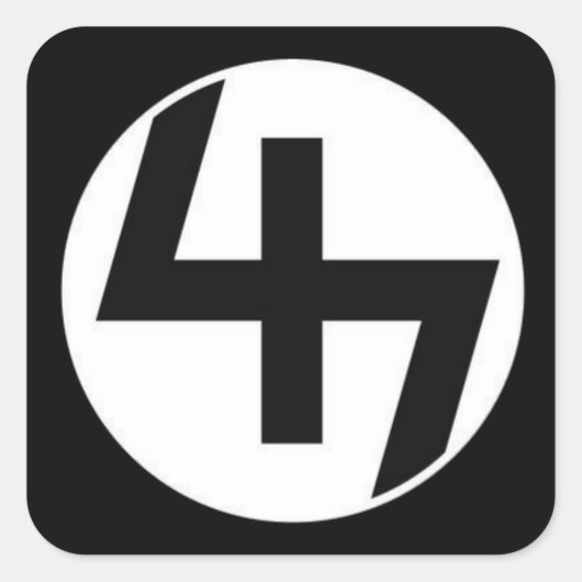 47 Aufkleber schwarz/schwarz (Vorderseite)