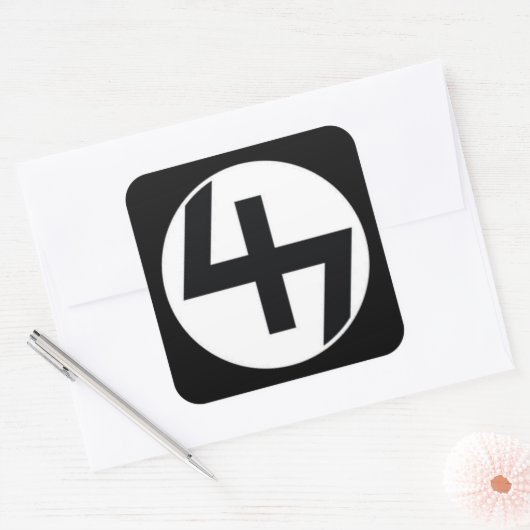 47 Aufkleber schwarz/schwarz (Umschlag)