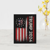 47 Donald Trump 2024: Amerikanische Fahne 2024 Wah Karte (Gelbe Blume)