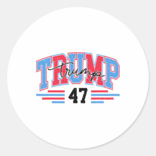 47 Donald Trump 2024: Amerikanische Fahne 2024 Wah Runder Aufkleber