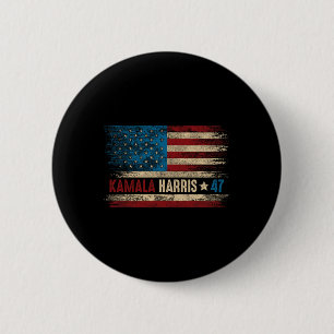 47 für die US-amerikanische Flagge Kamala Harris 2 Button