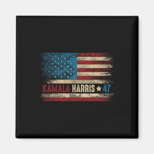 47 für die US-amerikanische Flagge Kamala Harris 2 Magnet
