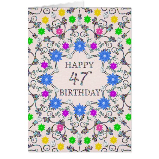 47. Geburtstag Abstrakte Blume (Vorne)