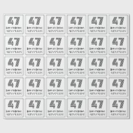 47. Geburtstag: Art Deco Inspiriert Stil "47" + Na Geschenkpapier