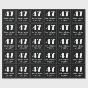 47. Geburtstag - Art Deco inspirierter Look "47", Geschenkpapier