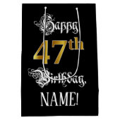 47. Geburtstag ~ Extravagantes Drehbuch; Imitate G Mittlere Geschenktüte (Rückseite)