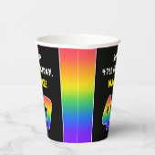 47. Geburtstag: Farbiger Regenbogen # 47, Individu Pappbecher (Rechts)