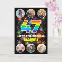 47. Geburtstag: Fun Rainbow #, Individuelle Name &