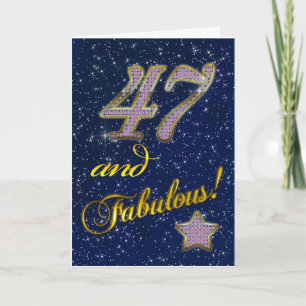47. Geburtstag für jemanden Fabulous Karte