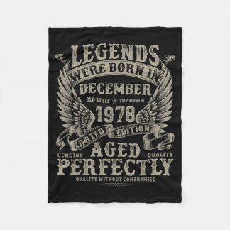 47. Geburtstag für Männer Dezember 1978 Geburtstag Fleecedecke