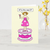 47. Geburtstag Spaß für sie Karte (Gelbe Blume)