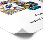 47. Geburtstagsfeier Nummer 47 Fotocollage Poster (Ecke)