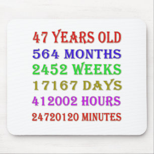 47. Geburtstagsfeiertage Mousepad