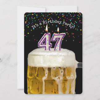 47. Geburtstagskandle-Party Einladung