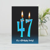 47. Geburtstagsparty Einladung (Stehend Vorderseite)