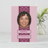 47. Geburtstagsparty Einladung Bild und Name (Stehend Vorderseite)