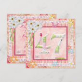 47. Geburtstagsparty Scrapbooking Stil Einladung (Vorne/Hinten)