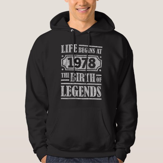 47 Jahre alt 1978 Geburt der Legende 47. Geburtsta Hoodie (Vorderseite)