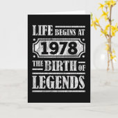 47 Jahre alt 1978 Geburt der Legende 47. Geburtsta Karte (Gelbe Blume)