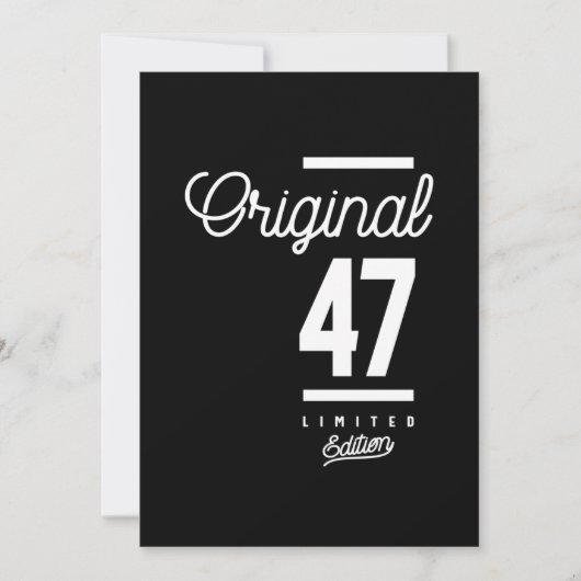 47 Jahre alt - 47. Geburtstag Funny Gift Dankeskarte (Vorderseite)