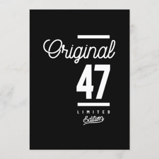 47 Jahre alt - 47. Geburtstag Funny Gift Einladung