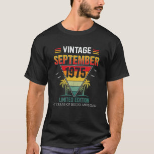 47 Jahre alter Retro Vintag im September 1975 47. T-Shirt
