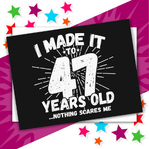 47 Jahre alter sarkastischer Meme Lustiger 47. Geb Postkarte