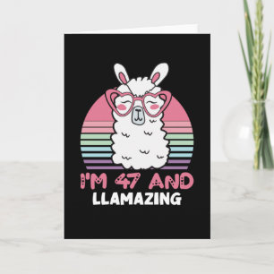 47 Jahre alter Tag Llamazing Llama 47. Geburtstag Karte