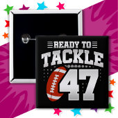 47 Jahre altes Tackle Football Party 47. Geburtsta Button